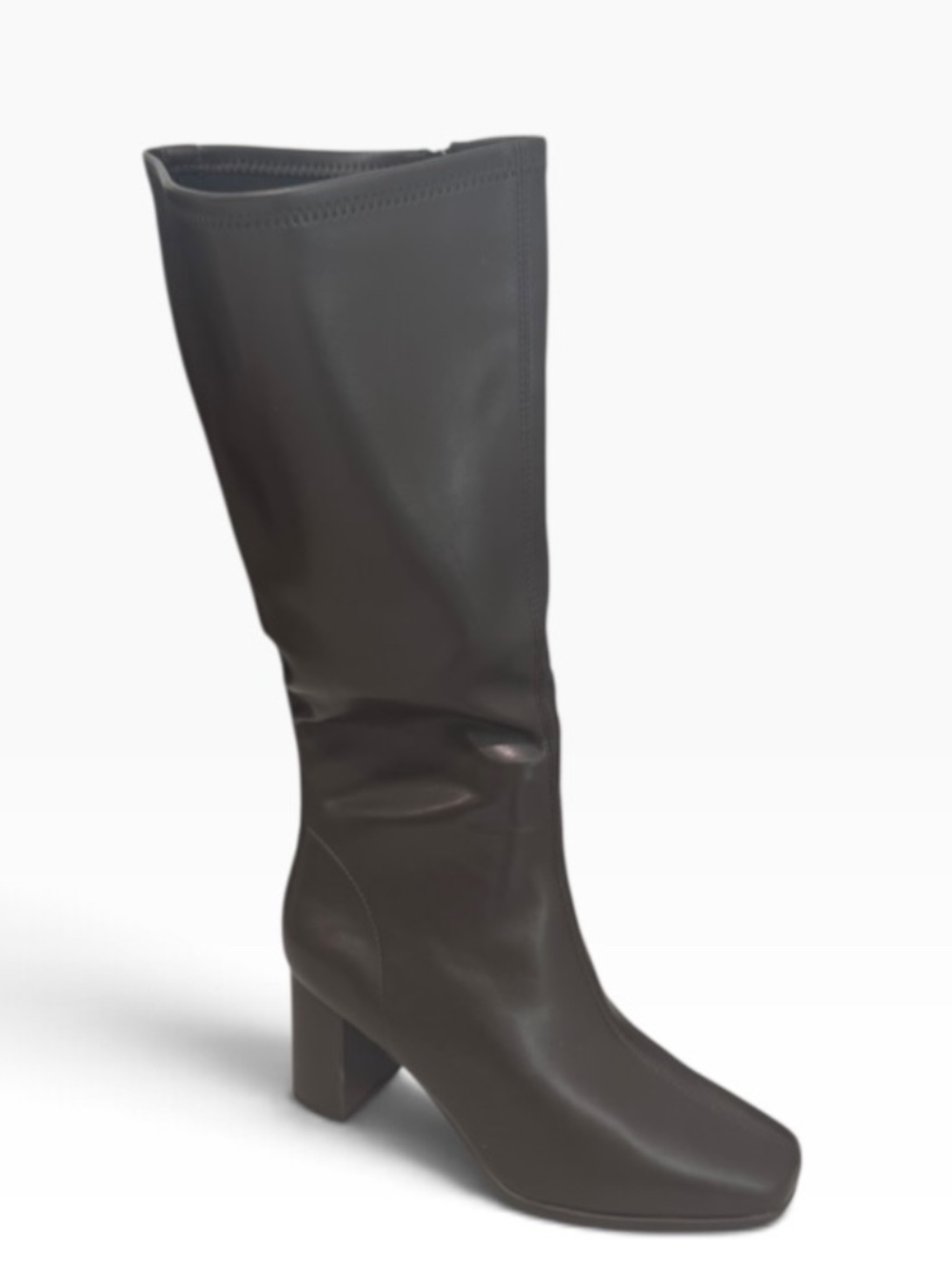 Women's Aerosoles Micah Brown Smooth Faux Leather Knee High Boots, Size 9WW NWB